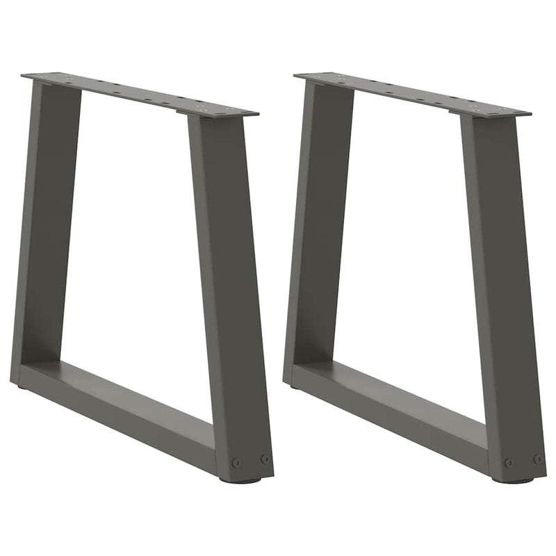 Picioare pentru măsuță de cafea în formă de V, 2 buc., antracit, 50x(42-43,3) cm, oțel