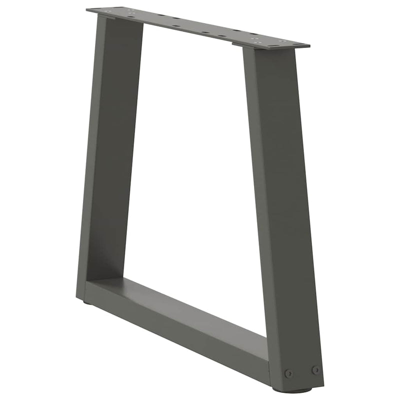 Picioare pentru măsuță de cafea în formă de V, 2 buc., antracit, 50x(42-43,3) cm, oțel