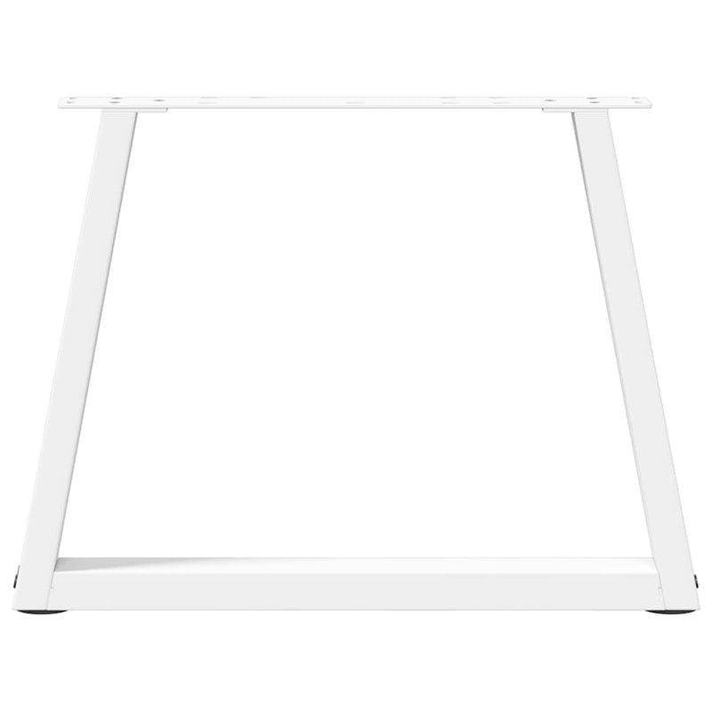 Picioare pentru măsuță de cafea în formă de V, 2 buc., alb, 60 x (42-43,3) cm, oțel