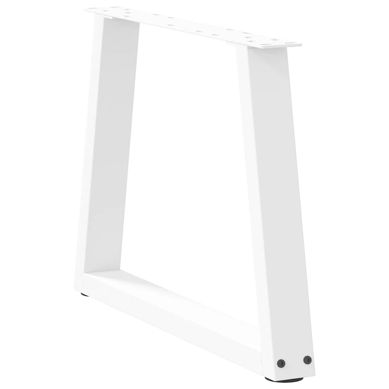 Picioare pentru măsuță de cafea în formă de V, 2 buc., alb, 70x(42-43,3) cm, oțel