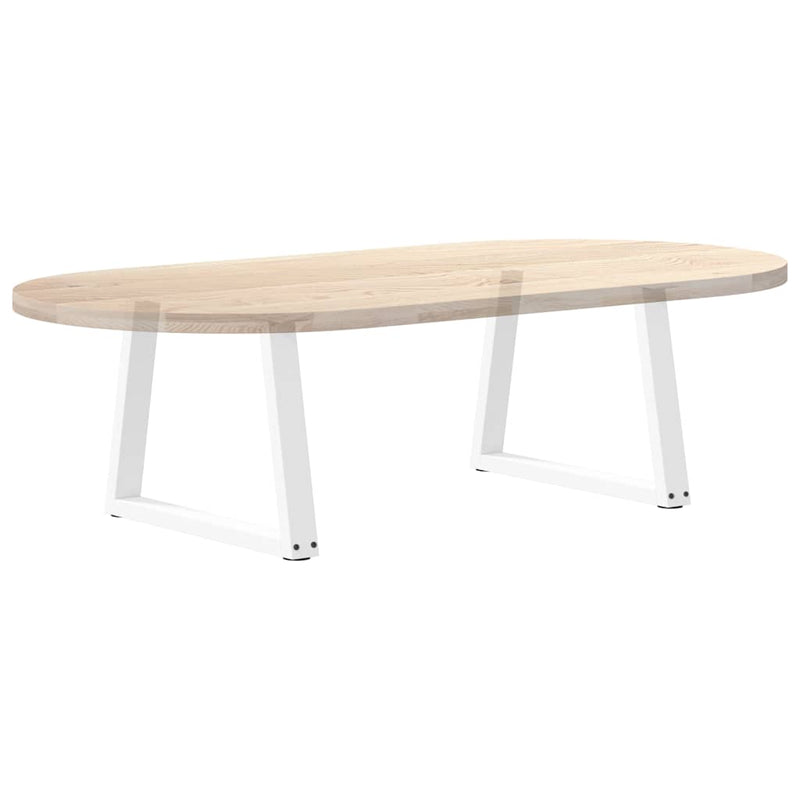 Picioare pentru măsuță de cafea în formă de V, 2 buc., alb, 70x(42-43,3) cm, oțel