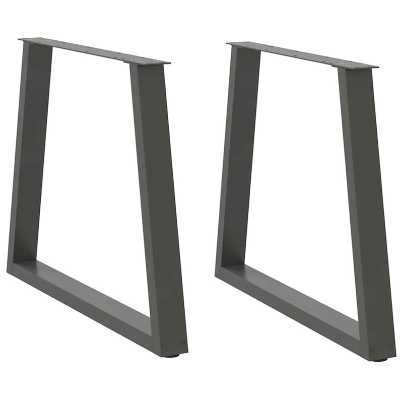 Picioare de masă în formă de V, 2 buc., antracit, 80x(72-73,3) cm, oțel