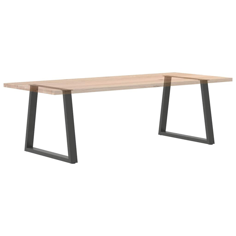 Picioare de masă în formă de V, 2 buc., antracit, 80x(72-73,3) cm, oțel
