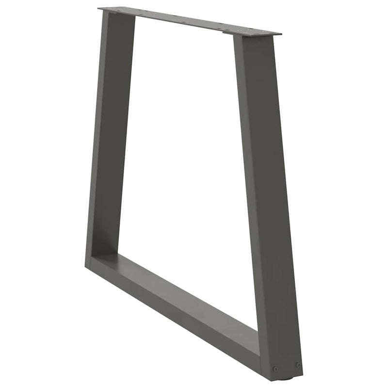 Picioare de masă în formă de V, 2 buc., antracit, 90x(72-73,3) cm, oțel