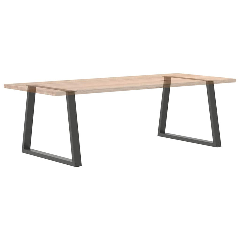 Picioare de masă în formă de V, 2 buc., antracit, 90x(72-73,3) cm, oțel
