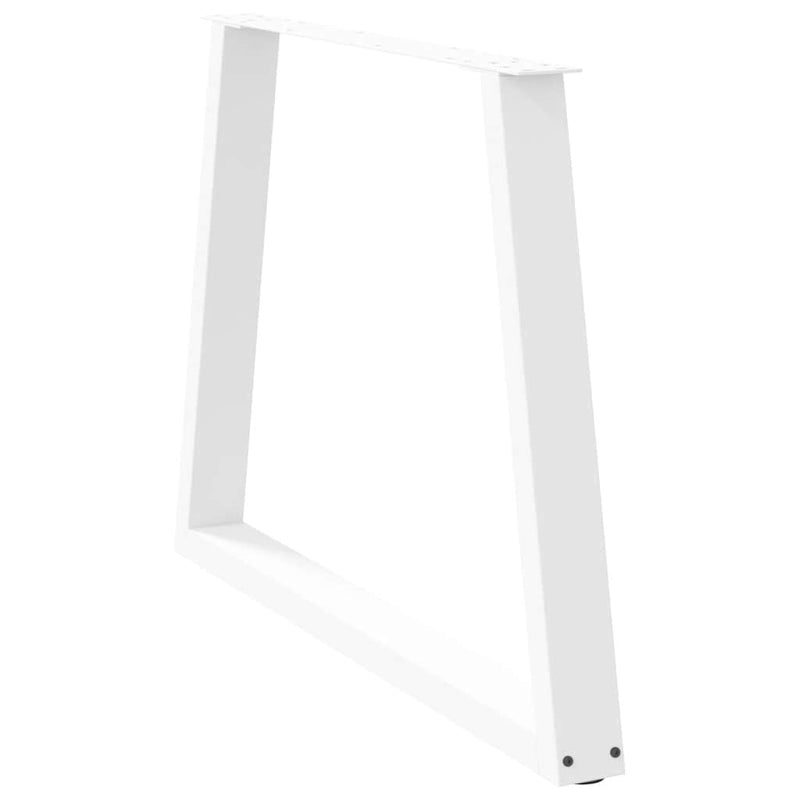 Picioare de masă în formă de V, 2 buc., alb, 100 x (72-73,3) cm, oțel