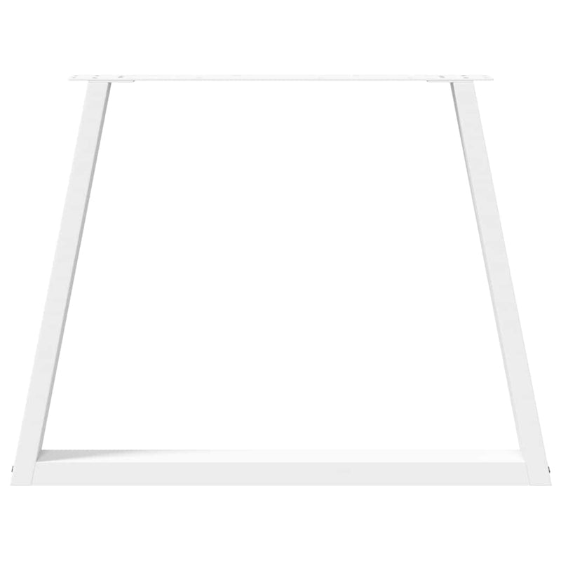 Picioare de masă în formă de V, 2 buc., alb, 100 x (72-73,3) cm, oțel