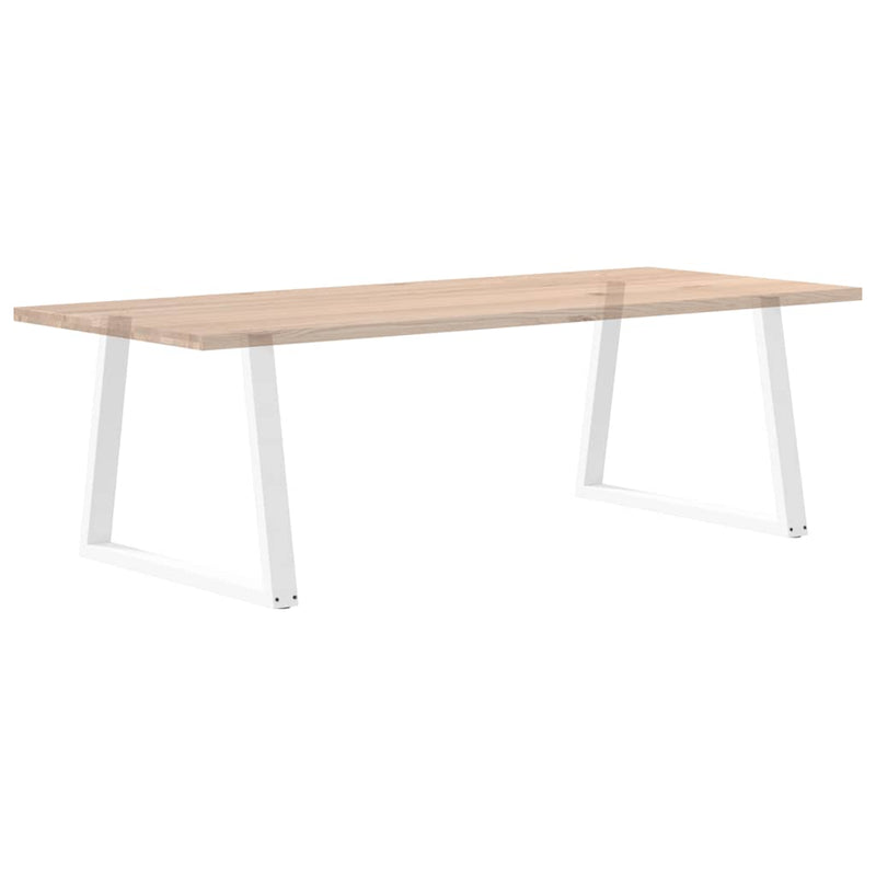 Picioare de masă în formă de V, 2 buc., alb, 100 x (72-73,3) cm, oțel