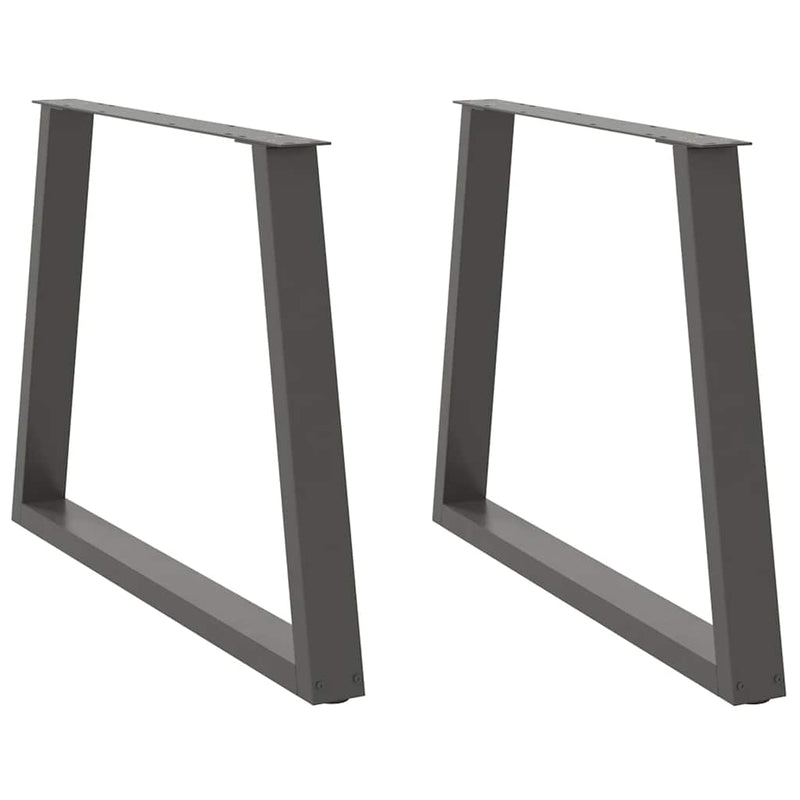 Picioare de masă în formă de V, 2 buc., antracit, 100x(72-73,3) cm, oțel