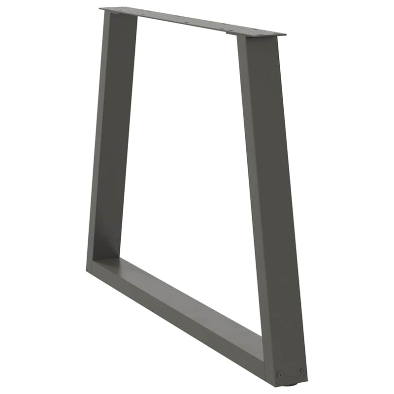 Picioare de masă în formă de V, 2 buc., antracit, 100x(72-73,3) cm, oțel