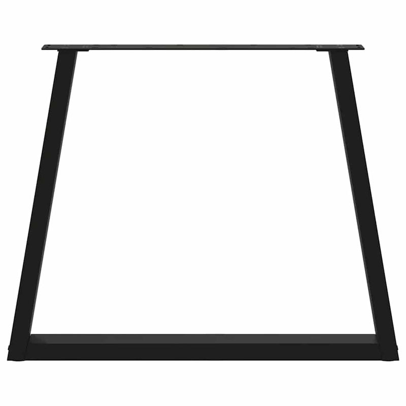 Picioare de masă în formă de V, 3 buc., negru, 70x (72-73,3) cm, oțel
