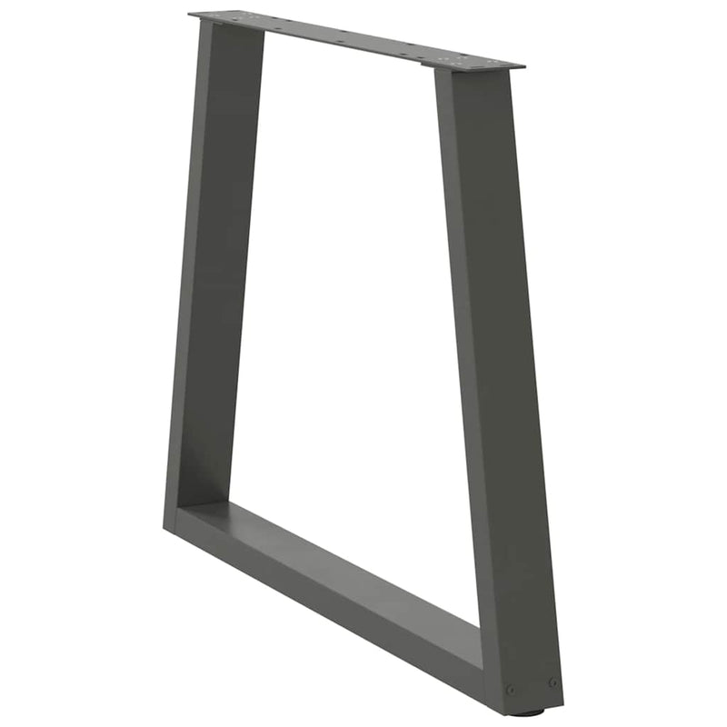 Picioare de masă în formă de V, 3 buc., antracit, 70x(72-73,3) cm, oțel