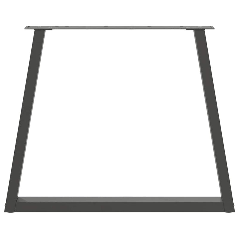 Picioare de masă în formă de V, 3 buc., antracit, 70x(72-73,3) cm, oțel