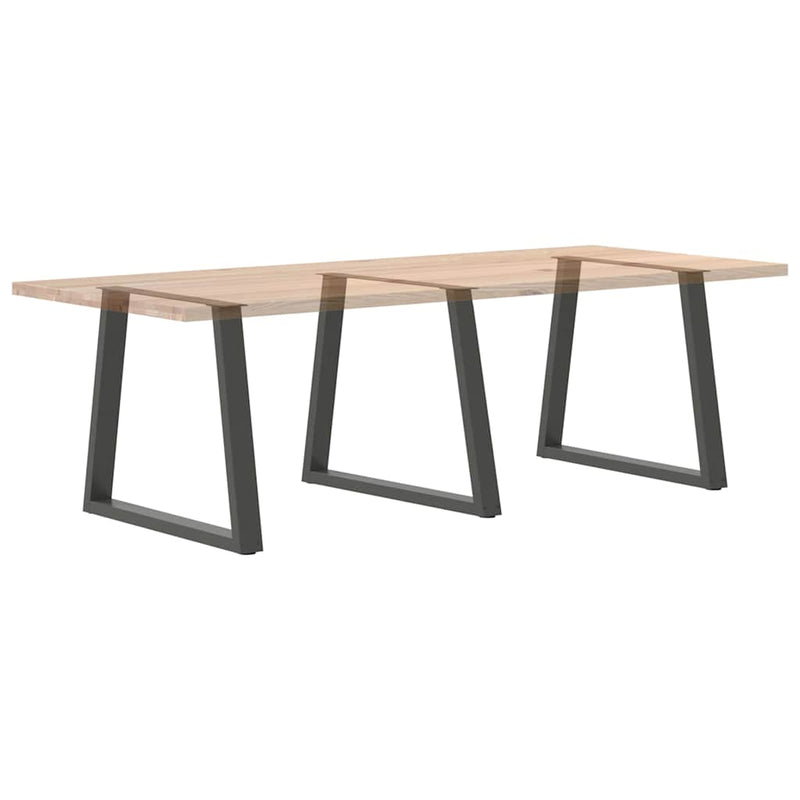 Picioare de masă în formă de V, 3 buc., antracit, 70x(72-73,3) cm, oțel