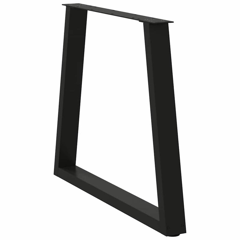 Picioare de masă în formă de V, 3 buc., negru, 80x(72-73,3) cm, oțel