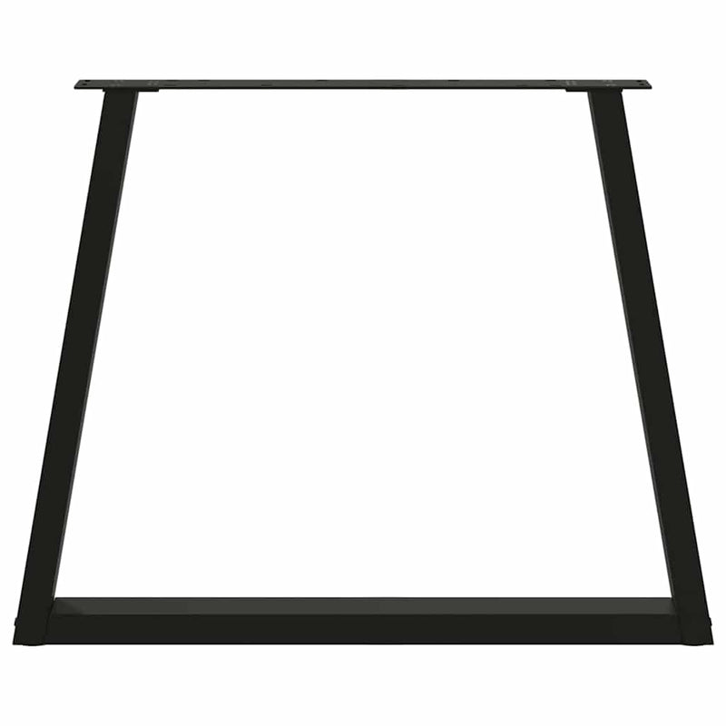 Picioare de masă în formă de V, 3 buc., negru, 80x(72-73,3) cm, oțel