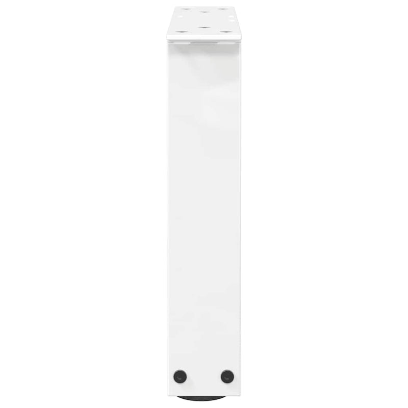 Picioare pentru măsuță de cafea în formă de V, 2 buc., alb, 30x(30-31,3) cm, oțel