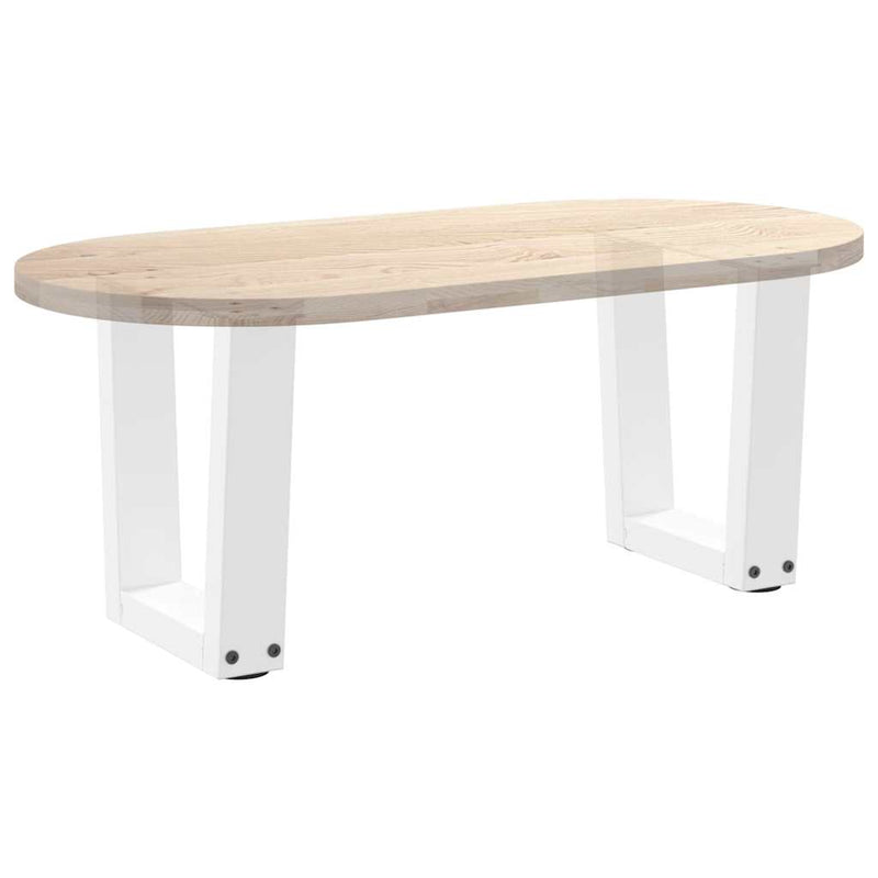Picioare pentru măsuță de cafea în formă de V, 2 buc., alb, 30x(30-31,3) cm, oțel