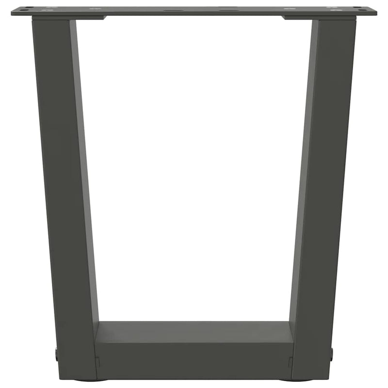Picioare pentru măsuță de cafea în formă de V, 2 buc., antracit, 40x(30-31,3) cm, oțel