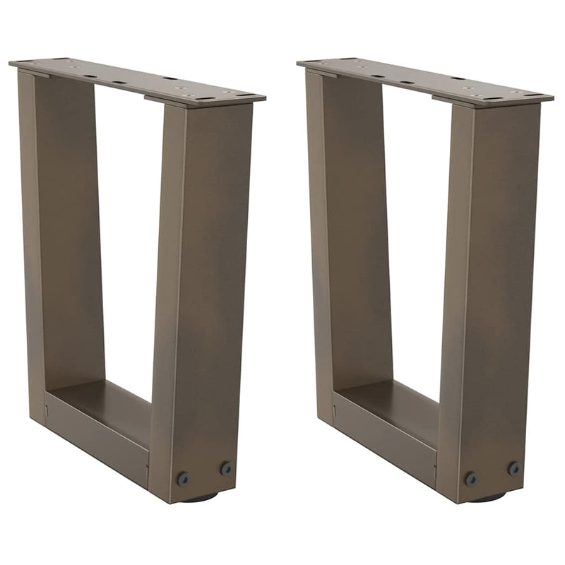 Picioare pentru măsuță de cafea în formă de V, 2 buc., oțel natural, 40x(30-31,3) cm