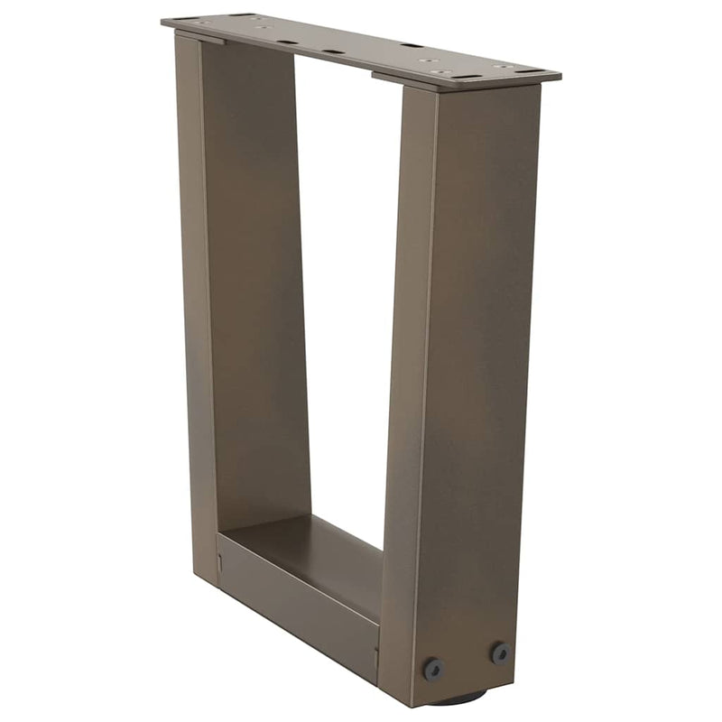Picioare pentru măsuță de cafea în formă de V, 2 buc., oțel natural, 40x(30-31,3) cm