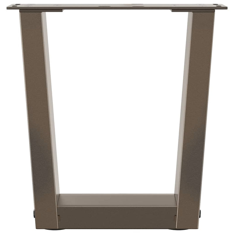 Picioare pentru măsuță de cafea în formă de V, 2 buc., oțel natural, 40x(30-31,3) cm