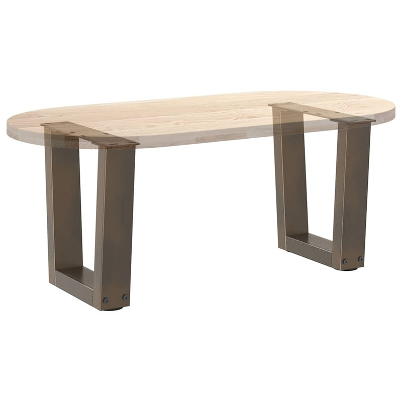 Picioare pentru măsuță de cafea în formă de V, 2 buc., oțel natural, 40x(30-31,3) cm