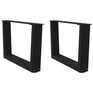 Picioare pentru măsuță de cafea în formă de V, 2 buc., negru, 50x(30-31,3) cm, oțel