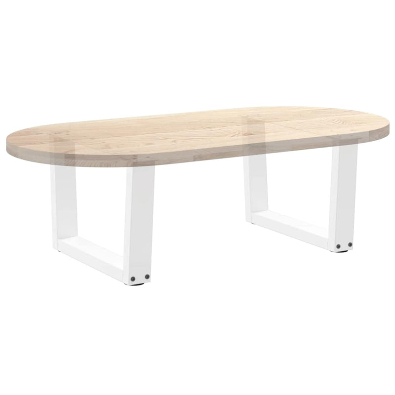 Picioare pentru măsuță de cafea în formă de V, 2 buc., alb, 50x(30-31,3) cm, oțel