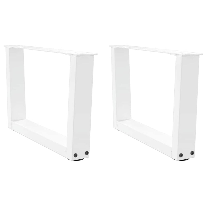 Picioare pentru măsuță de cafea în formă de V, 2 buc., alb, 60x(30-31,3) cm, oțel