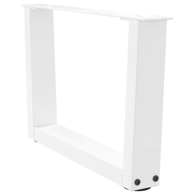 Picioare pentru măsuță de cafea în formă de V, 2 buc., alb, 60x(30-31,3) cm, oțel