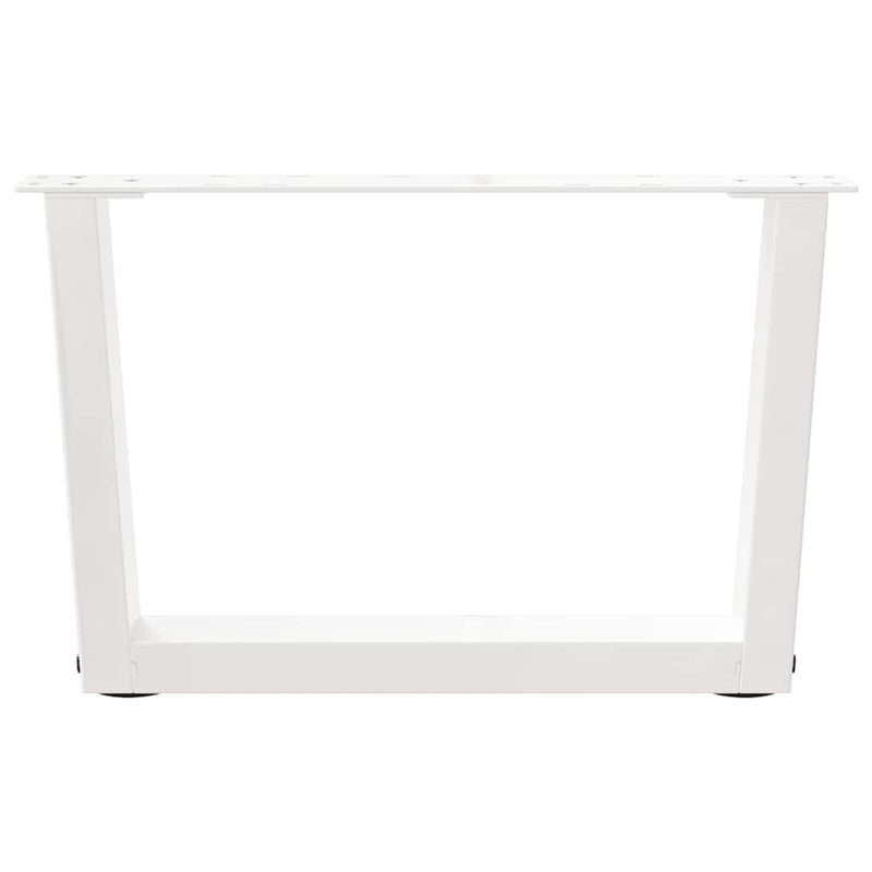 Picioare pentru măsuță de cafea în formă de V, 2 buc., alb, 60x(30-31,3) cm, oțel