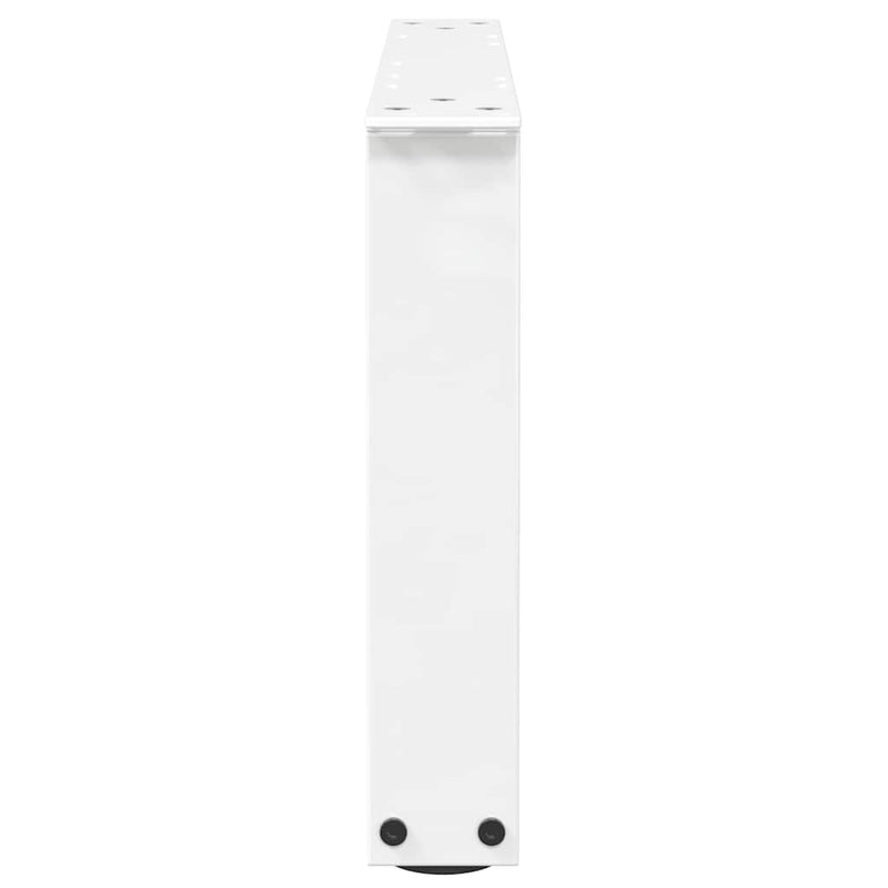 Picioare pentru măsuță de cafea în formă de V, 2 buc., alb, 60x(30-31,3) cm, oțel