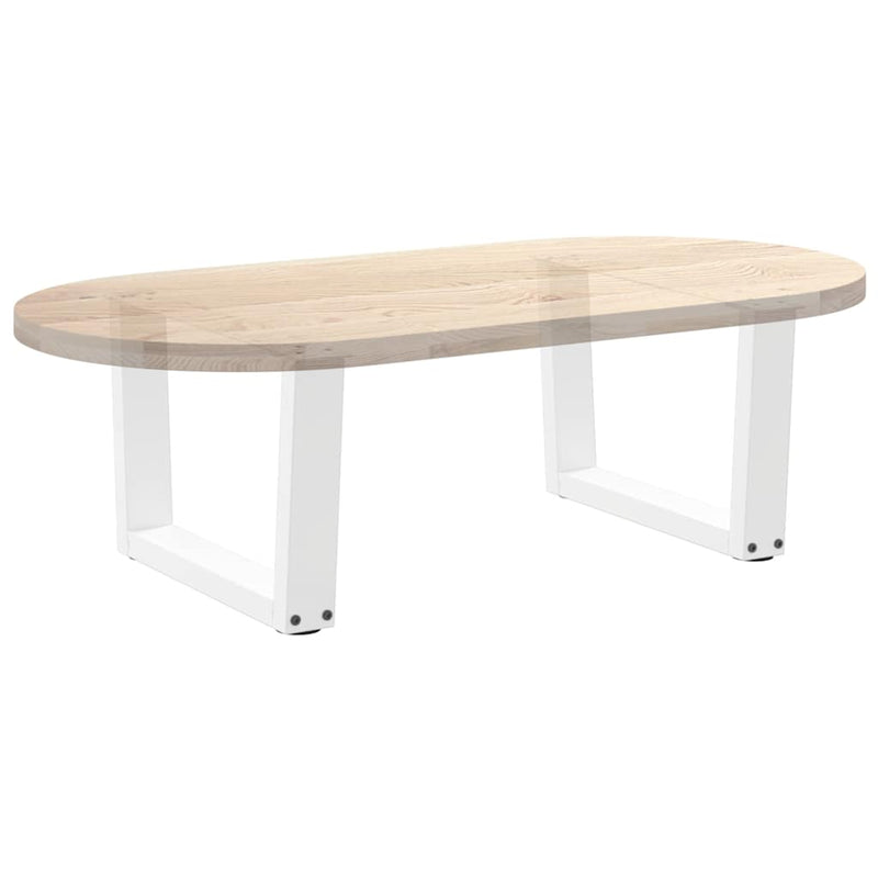 Picioare pentru măsuță de cafea în formă de V, 2 buc., alb, 60x(30-31,3) cm, oțel