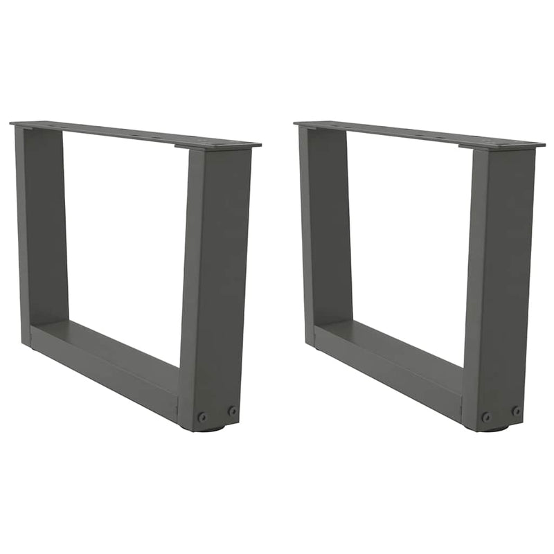 Picioare pentru măsuță de cafea în formă de V, 2 buc., antracit, 60x(30-31,3) cm, oțel