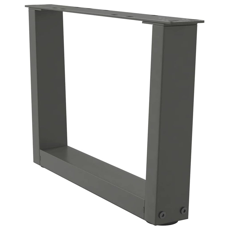 Picioare pentru măsuță de cafea în formă de V, 2 buc., antracit, 60x(30-31,3) cm, oțel