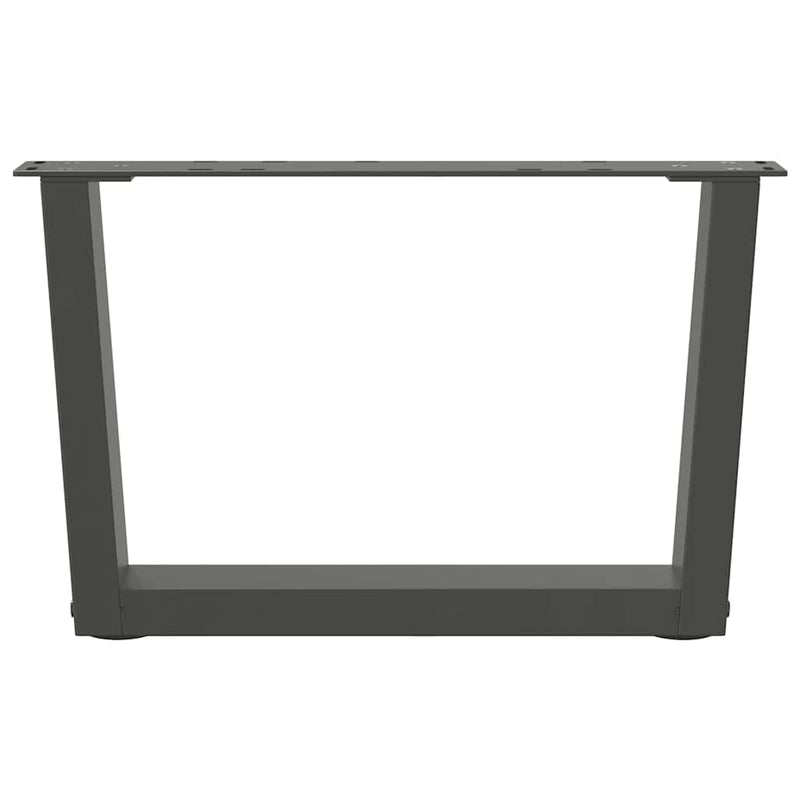 Picioare pentru măsuță de cafea în formă de V, 2 buc., antracit, 60x(30-31,3) cm, oțel