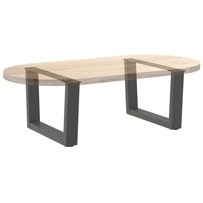 Picioare pentru măsuță de cafea în formă de V, 2 buc., antracit, 60x(30-31,3) cm, oțel