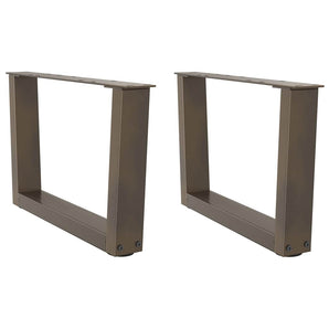 Picioare pentru măsuță de cafea în formă de V, 2 buc., oțel natural, 60 x (30-31,3) cm