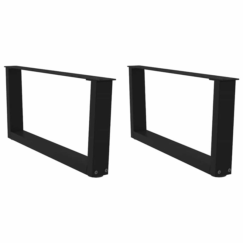 Picioare pentru măsuță de cafea în formă de V, 2 buc., negru, 70x(30-31,3) cm, oțel
