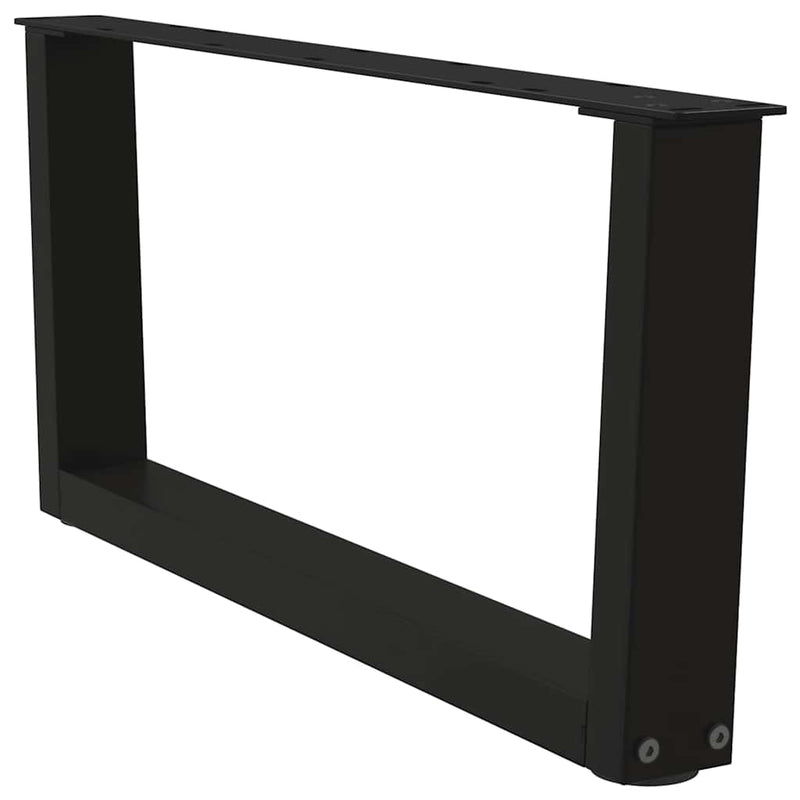 Picioare pentru măsuță de cafea în formă de V, 2 buc., negru, 70x(30-31,3) cm, oțel