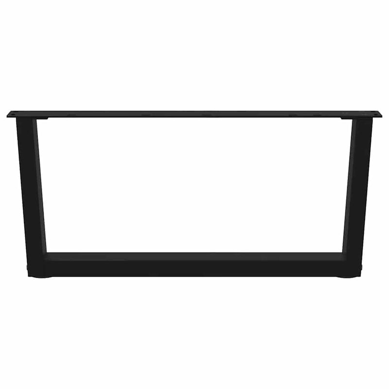 Picioare pentru măsuță de cafea în formă de V, 2 buc., negru, 70x(30-31,3) cm, oțel