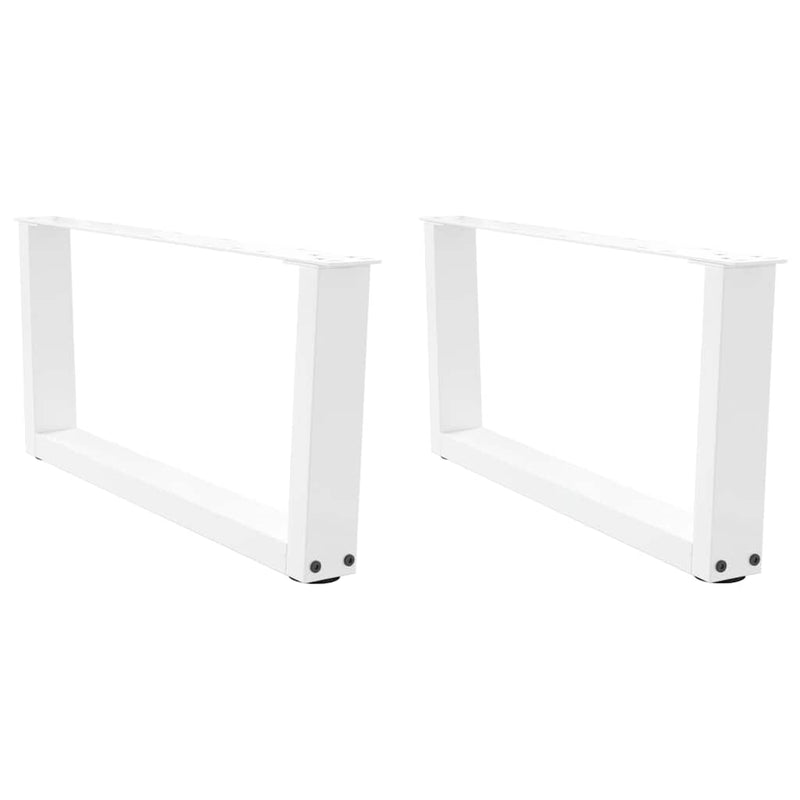 Picioare pentru măsuță de cafea în formă de V, 2 buc., alb, 70x(30-31,3) cm, oțel