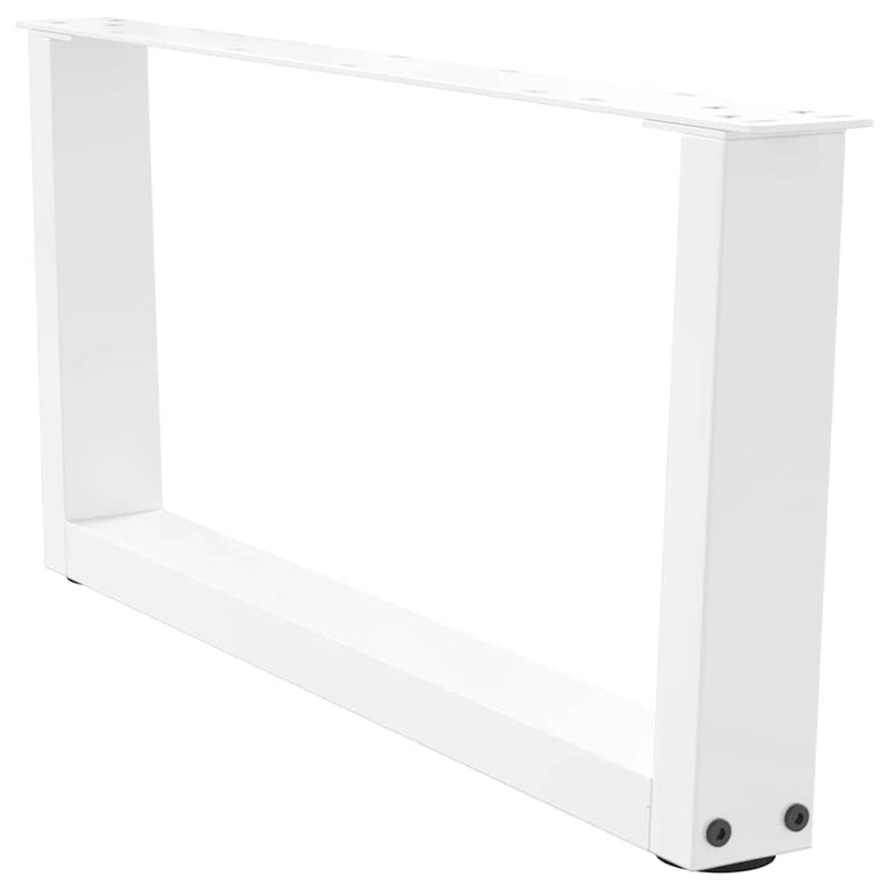 Picioare pentru măsuță de cafea în formă de V, 2 buc., alb, 70x(30-31,3) cm, oțel