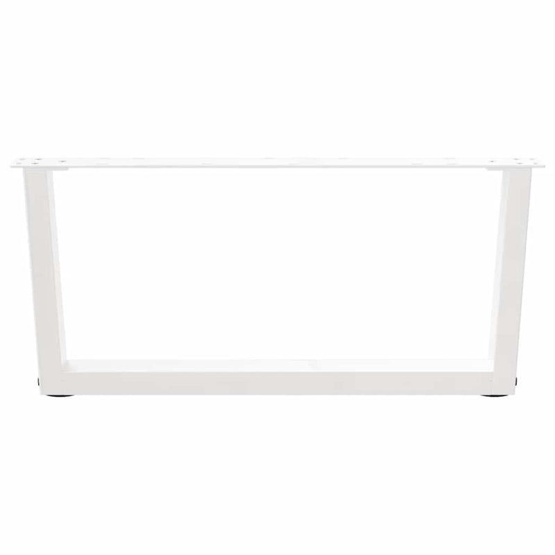 Picioare pentru măsuță de cafea în formă de V, 2 buc., alb, 70x(30-31,3) cm, oțel
