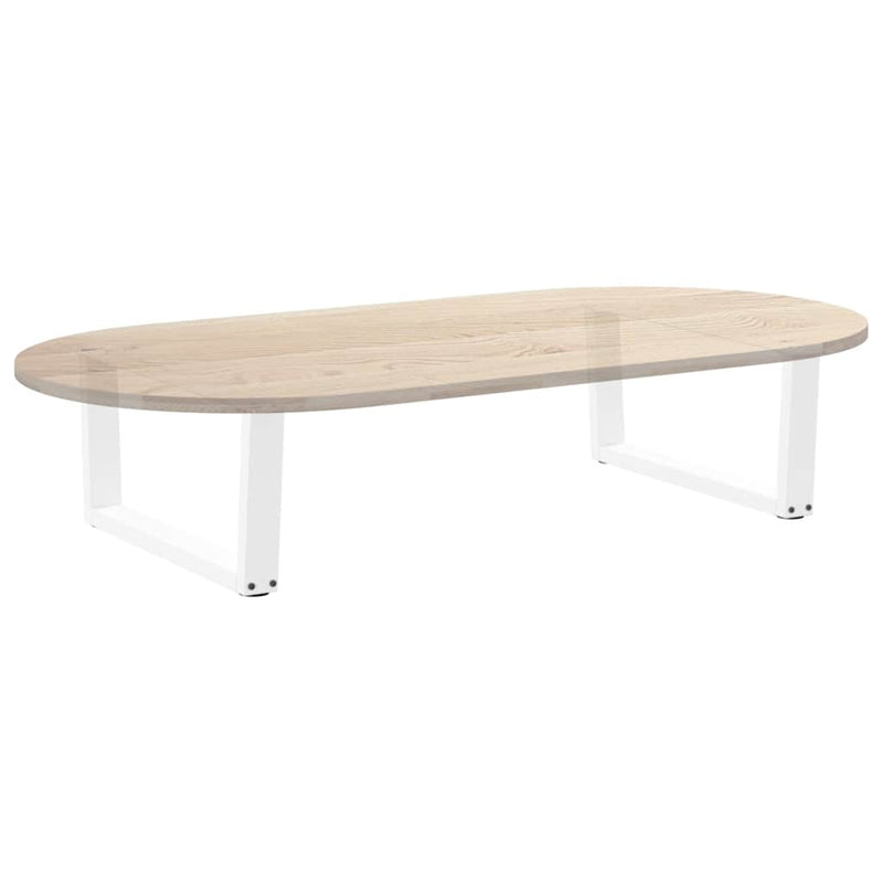 Picioare pentru măsuță de cafea în formă de V, 2 buc., alb, 70x(30-31,3) cm, oțel