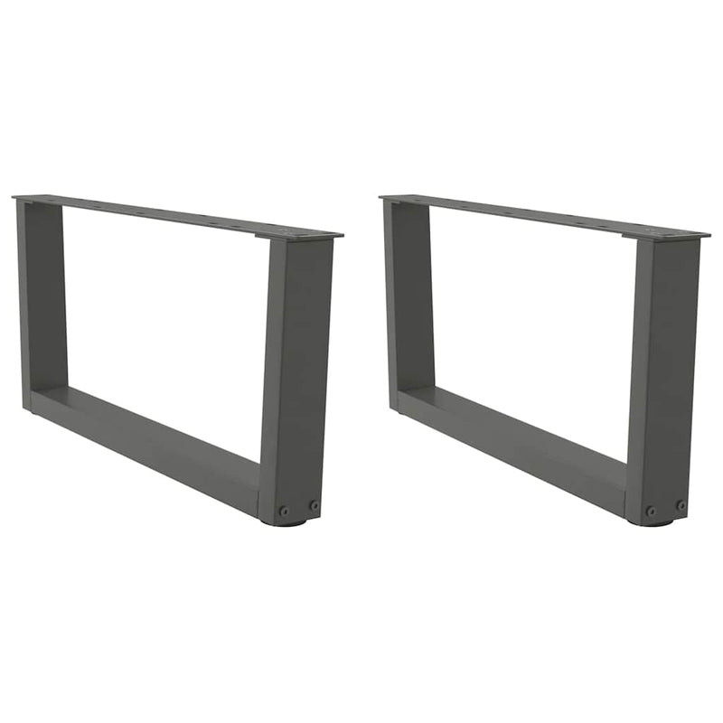 Picioare pentru măsuță de cafea în formă de V, 2 buc., antracit, 70x(30-31,3) cm, oțel