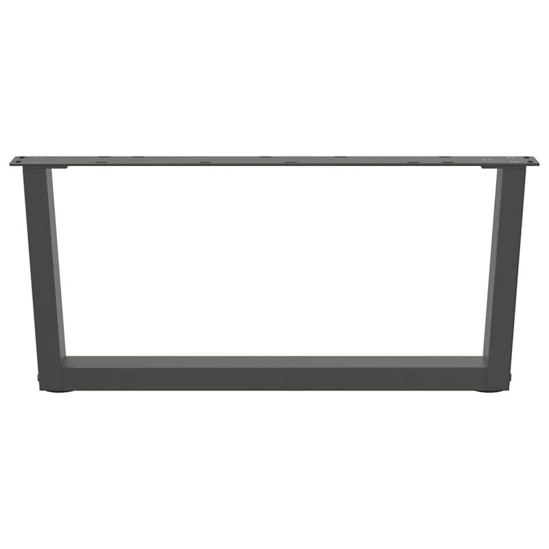 Picioare pentru măsuță de cafea în formă de V, 2 buc., antracit, 70x(30-31,3) cm, oțel