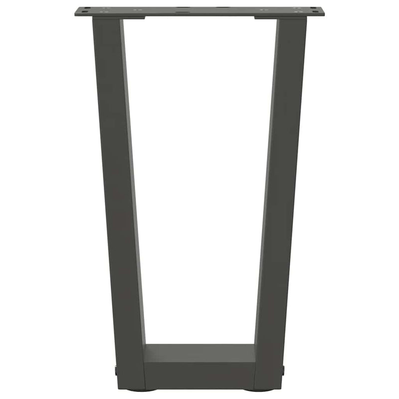 Picioare pentru măsuță de cafea în formă de V, 2 buc., antracit, 28x(42-43,3) cm, oțel