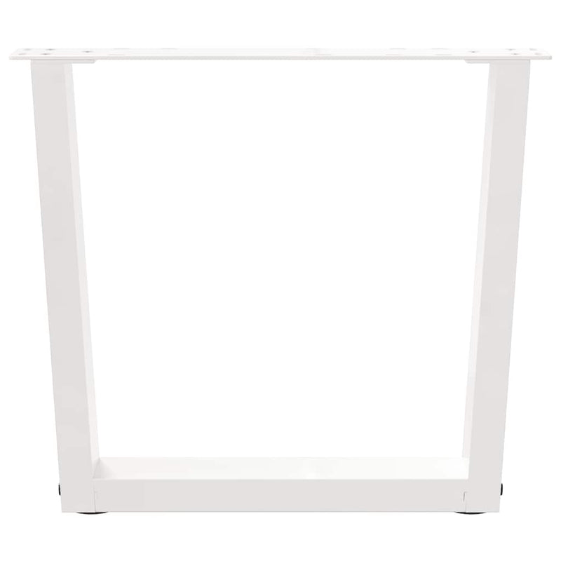Picioare pentru măsuță de cafea în formă de V, 2 buc., alb, 50x(42-43,3) cm, oțel